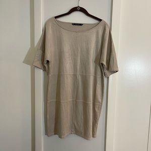 Zara faux suede perforated  dress